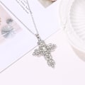 Miniatyrbillede 7 af 8: Hög Kvalitet Hållbart Kors Halsband Silver