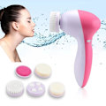 Pikkukuva 1 / 11: 5in1 Ansiktsrengörings Maskin Massage Multifunktionell Rosa