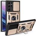 Miniatyrbilde 1 av 11: Samsung Galaxy S23 Ultra - Stilsikkert Beskyttelsesdeksel Ringholder Guld