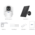 Miniatyrbilde 4 av 11: Hiseeu 1080P Övervakningskamera + Solpanel Vit