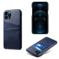 iPhone 15 Pro - Slimmat PU-läderfodral med 2-kortfack Marine blue