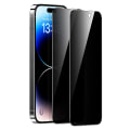 Pikkukuva 3 / 11: 2-PACK iPhone 14 Pro Anti-Spy Skärmskydd HD 0,3mm Svart