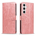 Pikkukuva 10 / 11: S24 Plus - Läderplånboksfodral i 6 färger Pink gold