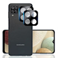 Pikkukuva 3 / 11: Galaxy A22 4G Sk�rmskydd + Kameralinsskydd 2.5D HD 0,3mm Transparent/Genomskinlig