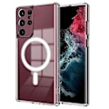 Pikkukuva 1 / 11: Magnetiskt trådlöst laddningsskal i PC-material för Galaxy S21 ultra Transparent