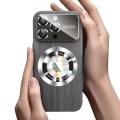 Miniatyrbilde 9 av 11: iPhone 13 pro - Trätexturerat Magsafe Trådlöst Laddningsskal Grå