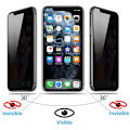 Pikkukuva 7 / 11: iPhone XS Max FullCover Anti-Spy Skärmskydd 9H Svart