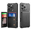 Miniatyrbillede 2 af 11: iPhone 16 Pro Plånboksfodral - Tunn design med plats för 4 kort