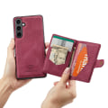 Miniatyrbilde 2 av 11: Lærveske med magnetisk kortholder til Galaxy S24 Brown