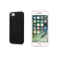 Miniatyrbilde 1 av 11: iPhone 8 - Mattbehandlat Skyddsskal & Mjukt Skärmskydd Svart