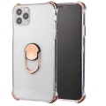 Miniatyrbild 9 av 11: iPhone 11 Pro - Praktiskt Skyddsskal med Ringhållare Silver Silver