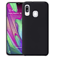 Pikkukuva 1 / 11: Samsung Galaxy A40 - Skyddande Matt Silikonskal Svart