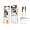 Pikkukuva 1 / 3: Högdensitetskabel USB-C Typ C 1M 2.4A