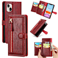 Pikkukuva 4 / 11: iPhone 13 - Lyxigt Wallet Case med Kortplatser Ljusbrun