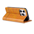 Pikkukuva 11 / 11: iPhone 15 pro max - 3-kortfack Magnetisk PU Läder Brown