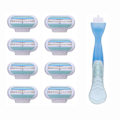 Miniatyrbillede 1 af 11: Skonsamma Rakhyvlar (4-Pack,8-Pack) Blå 8-Pack