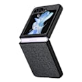 Miniatyrbillede 1 af 11: Litchi-mönstrat skal för Samsung Galaxy Z Flip 5 Black