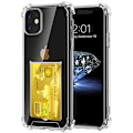 Pikkukuva 2 / 10: iPhone 11 Pro Max - Skyddande Silikonskal med Kortfack (FLOVEME) Transparent