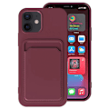 Pikkukuva 2 / 11: iPhone 12 Mini - Skyddande Stilrent Skal med Korthållare Mörkblå