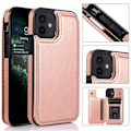 Pikkukuva 1 / 11: iPhone 12 Mini - Stilrent Skal med Korthållare Roséguld