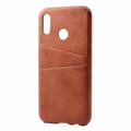 Samsung Galaxy A40 - Stilfuldt cover med kortrum Mörkbrun
