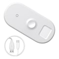 Pikkukuva 1 / 2: Baseus 3 i 1 Qi Tr�dl�sladdnings Platta White Vit