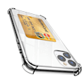 Pikkukuva 7 / 10: iPhone 11 Pro Max - Skyddande Silikonskal med Kortfack (FLOVEME) Transparent