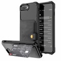 Pikkukuva 6 / 11: iPhone 8 Plus - Praktiskt Skal med Kortfack Brun