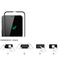 Pikkukuva 5 / 11: iPhone X/XS Skärmskydd 2.5D Ram 9H 0,3mm Svart Svart