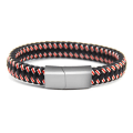 Miniatyrbilde 10 av 11: Flerfärgat Flätat Armband Röd-Vit