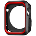 Pikkukuva 1 / 11: iWatch 4/5 - Stilrent Skyddande TPU Skal Svart/Röd 40mm