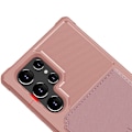 Miniatyrbild 6 av 11: Samsung Galaxy S22 Ultra - Praktiskt Skal med Korthållare Roséguld