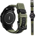 Miniatyrbillede 11 af 11: Samsung Galaxy Watch S3 Frontier - Slidstærkt nylonarmbånd Kaffe 20mm