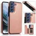 Miniatyrbillede 1 af 11: A14 5G - Elegant läderfodral med Magnetlåsning Pink gold
