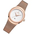 Miniatyrbillede 1 af 11: Elegant Super Slim Dam Klocka (NaviForce) Roséguld/Vit