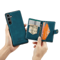 Miniatyrbilde 4 av 11: Lærveske med magnetisk kortholder til Galaxy S24 Pink gold