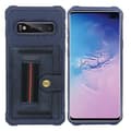 Samsung Galaxy S10 Plus - Praktiskt Skal med Kortfack Blå Blå