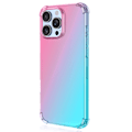 Pikkukuva 1 / 11: iPhone 16 Pro - Slitstarkt Skyddande Gradient Silikonskal Rosa/Grön