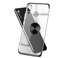 Pikkukuva 3 / 11: Huawei P Smart 2019 - Praktiskt Silikonskal med Ringhållare Silver