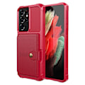 Miniatyrbild 5 av 5: Samsung Galaxy S21 Ultra - Elegant Smidigt Skal med Korthållare Blå