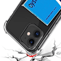 Pikkukuva 6 / 11: iPhone 12 - Skyddande Floveme Skal med Korthållare Transparent