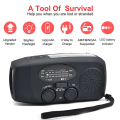 Pikkukuva 8 / 11: Vevradio / Nödradio Solcell Ficklampa Powerbank HÖG KVALITET Red