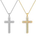 Pikkukuva 4 / 4: Hög Kvalitets Kors Halsband Silver