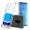 Miniatyrbild 3 av 11: Samsung Galaxy S9 Plus - Skyddande Silikonskal med Kortfack Transparent/Genomskinlig
