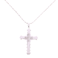 Miniatyrbillede 1 af 11: Stilrent Kors Halsband Silver