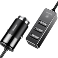 Pikkukuva 3 / 11: Kraftfull 3-USB Port Billaddare BASEUS Grå