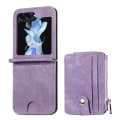 Pikkukuva 1 / 11: Galaxy Z Flip 5 5G - 2 in 1 Plånboksfodral med kortfack Lila