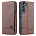 Miniatyrbilde 1 av 11: Samsung Galaxy S21 FE - Effektfullt Yazunshi Plånboksfodral Mörkbrun