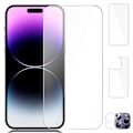 Pikkukuva 3 / 11: 3-PACK iPhone 14 Pro Max Fram- & Baksida Kameralins 0,3mm Transparent