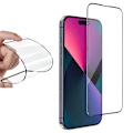 Pikkukuva 9 / 11: iPhone 15 Plus - 3-Pack Keramiskt Skärmskydd HD 0,3mm Transparent, Black Outline